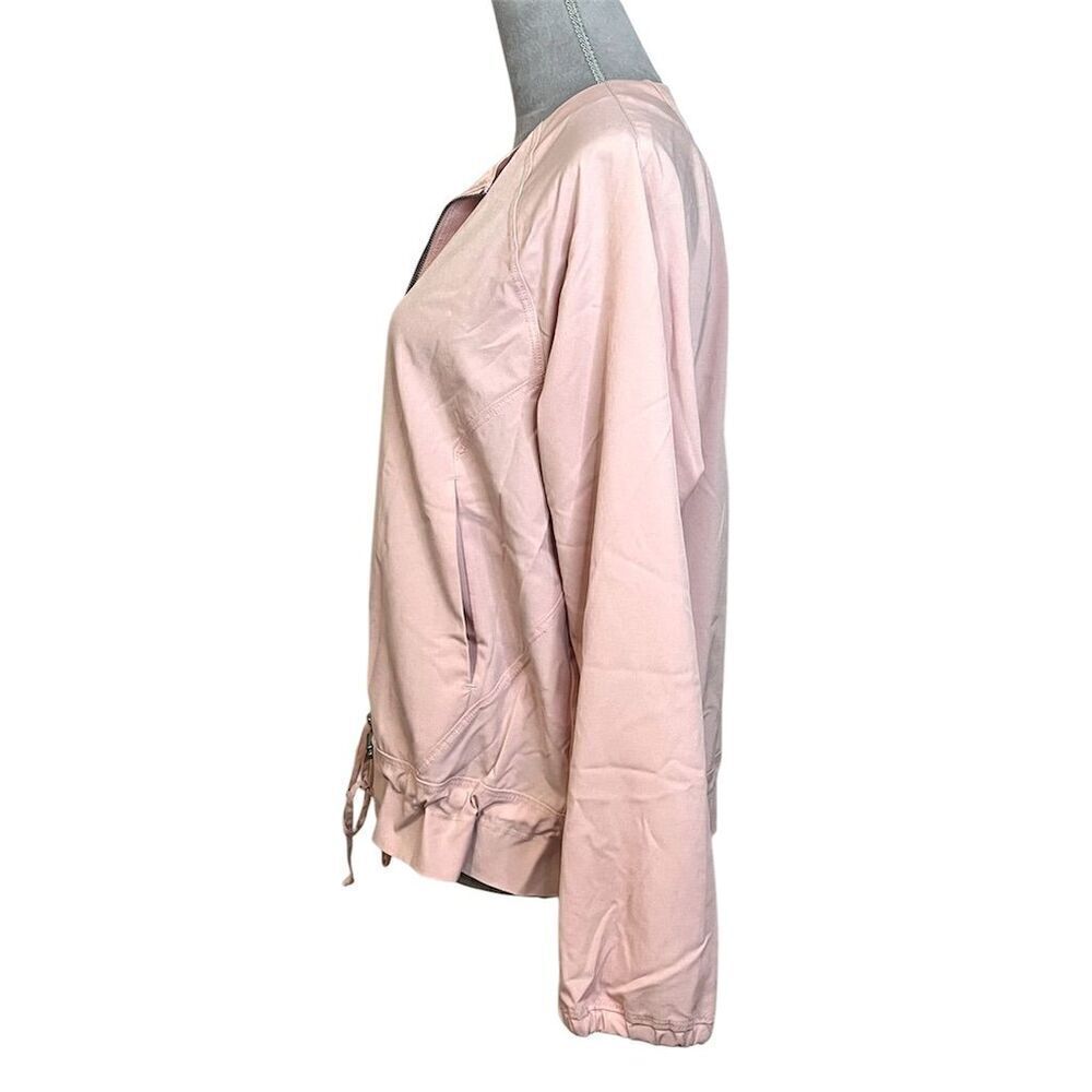 Banana Republic Women's Pink Bomber Jacket M Mid-Length Lightweight Adjustable - Picture 5 of 10
